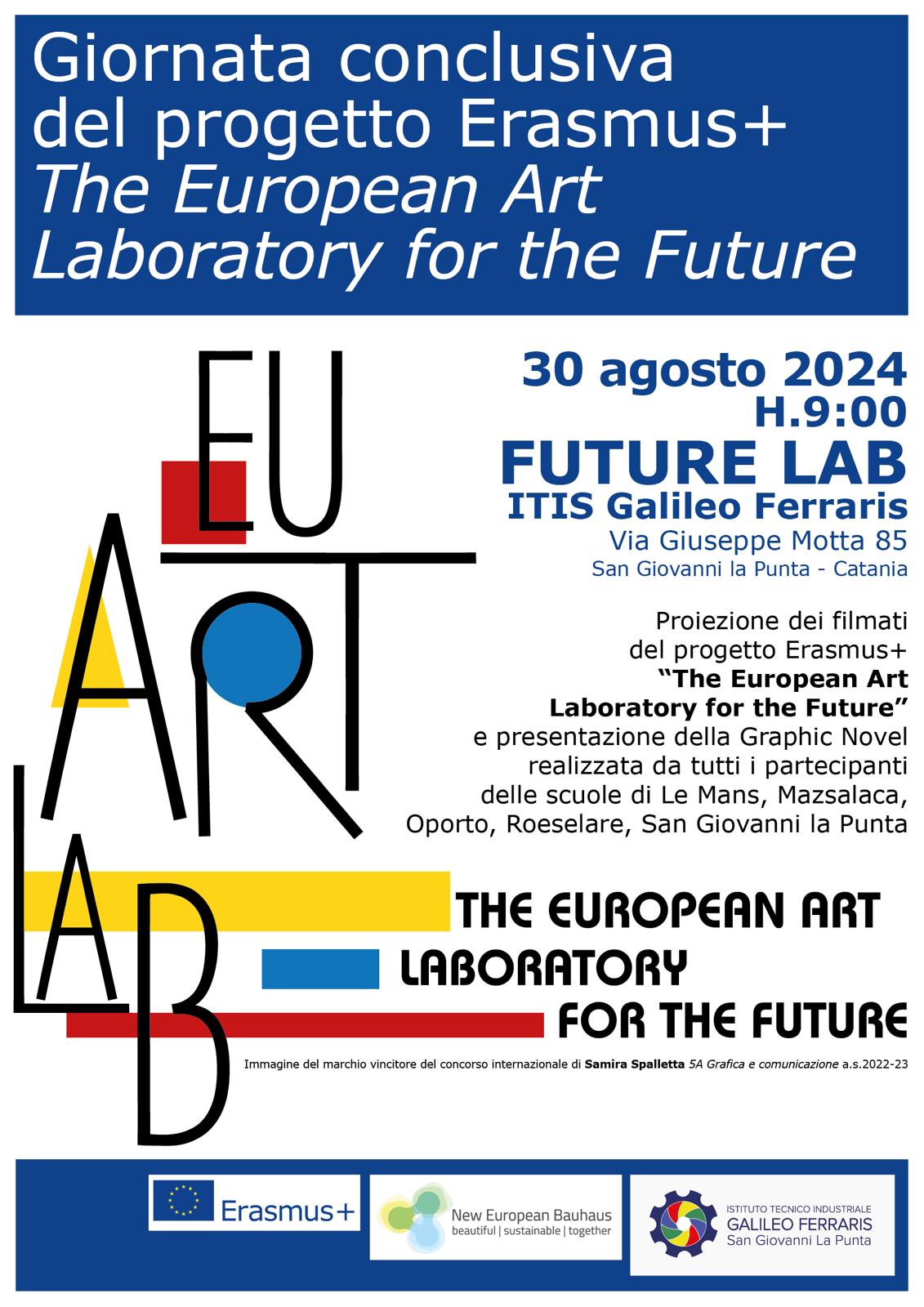 Locandina EU lab Art Erasmus+ attività conclusiva